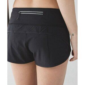 Lululemon Run: Speed Short *Block-It Pocket 2.5" Black Size 6 EUC